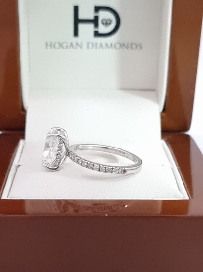$12K Value – BIG, 3.51 Ct, D Colour Cushion Cut LG Diamond Engagement Ring
