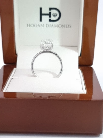 $12K Value – BIG, 3.51 Ct, D Colour Cushion Cut LG Diamond Engagement Ring