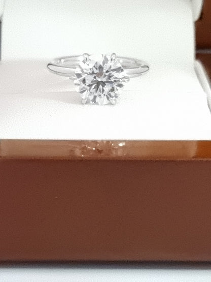 $9500 Value – just $3990! 3 Ct D / VVS2 Ideal Cut in 18K White Gold!