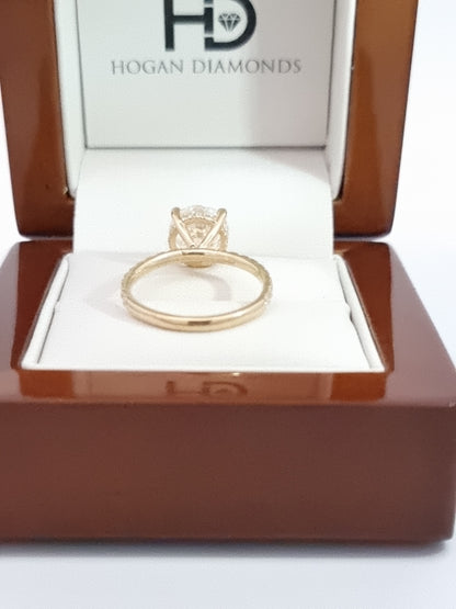 Save OVER 50% - Hefty, 3.59 Ct D VVS2 Round Cut LG Diamond & Hidden Halo Engagement Ring