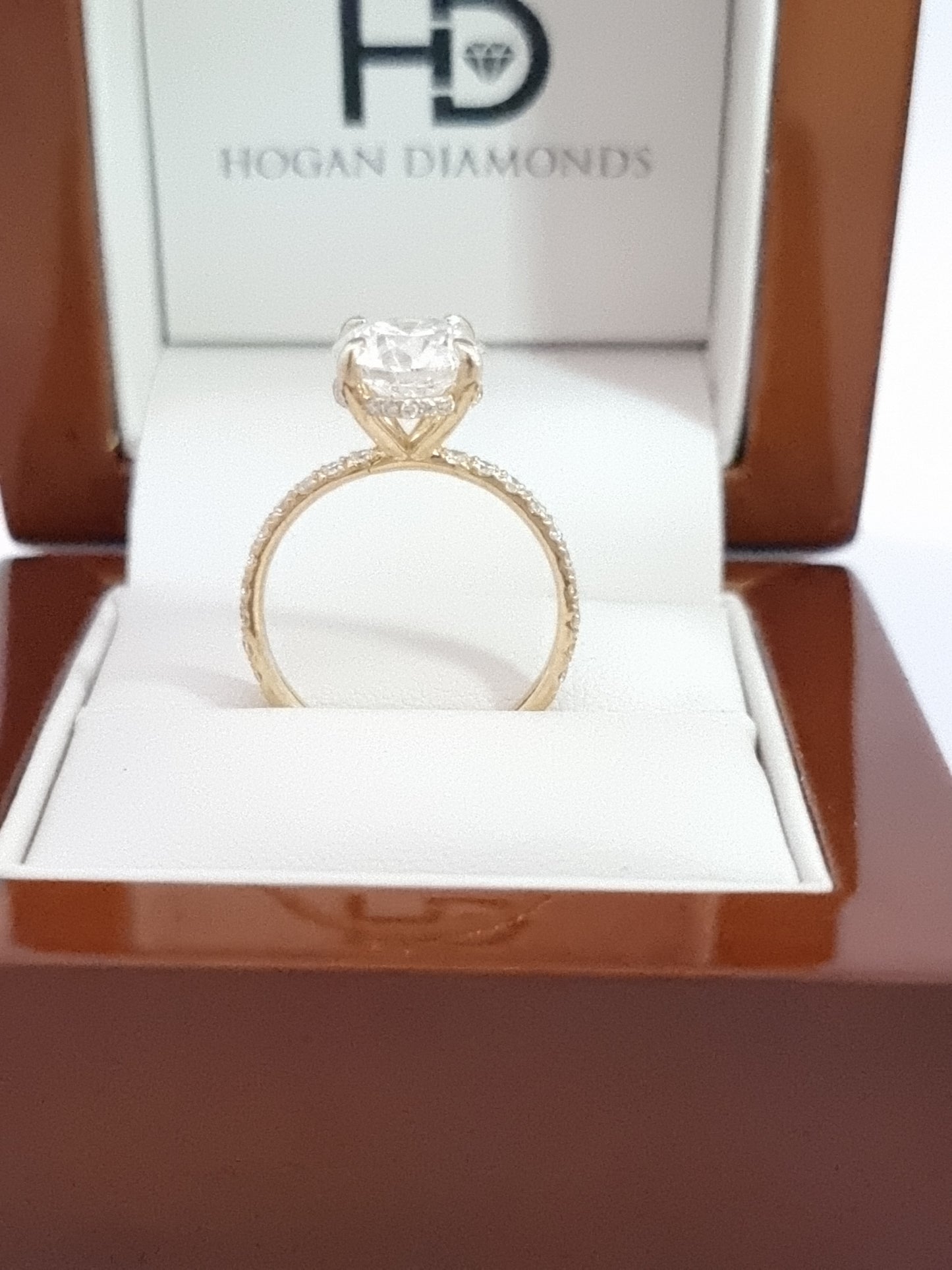 Save OVER 50% - Hefty, 3.59 Ct D VVS2 Round Cut LG Diamond & Hidden Halo Engagement Ring