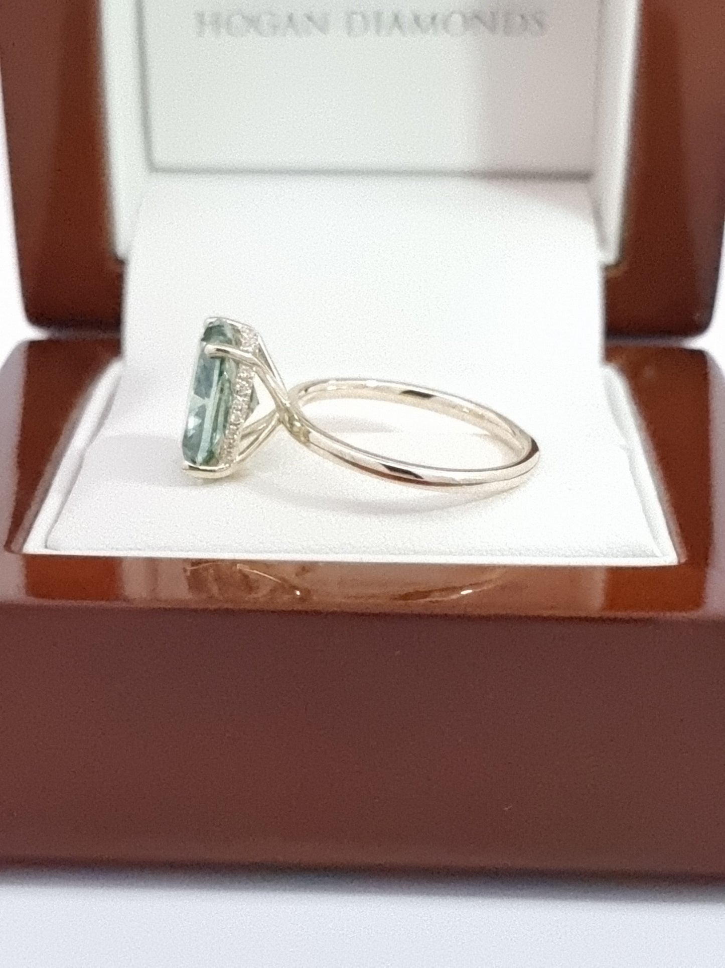 Captivating 4.01 Carat, Fancy Vivid Green Diamond in Yellow Gold Hidden Halo Setting!