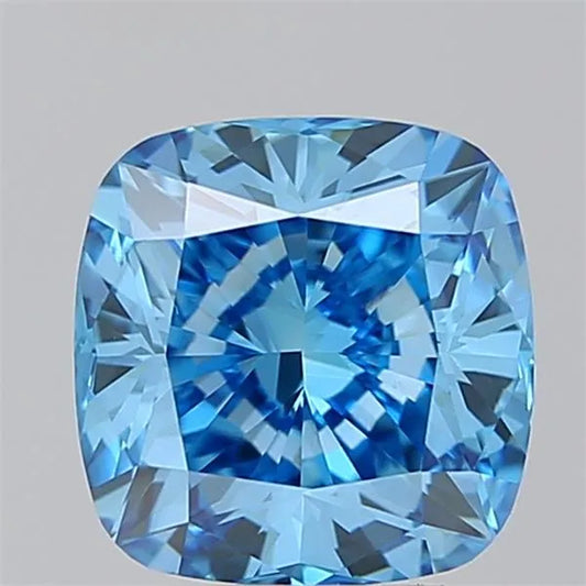 3.01ct Cushion brilliant Lab Grown Diamond (Colour Fancy Vivid Blue, Clarity VS1, IGI Certified)