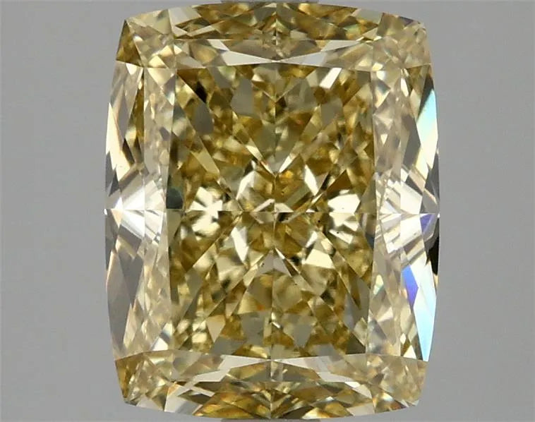 3.08ct Cushion modified Lab Grown Diamond (Colour Fancy Intense Yellow, Clarity VS1, IGI Certified)