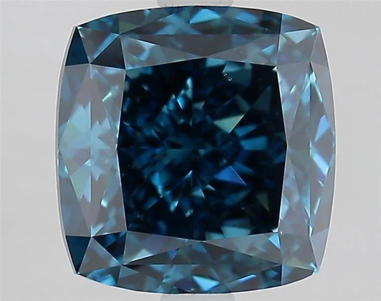 3.13ct Cushion modified Lab Grown Diamond (Colour Fancy Vivid Blue, Clarity VVS2, IGI Certified)