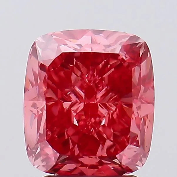 3.14ct Cushion modified Lab Grown Diamond (Colour Fancy Vivid Pink, Clarity VS1, IGI Certified)