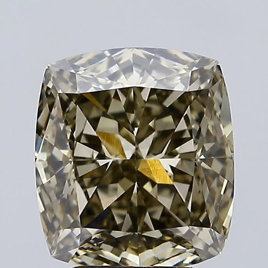3.17ct Cushion modified Lab Grown Diamond (Colour Fancy Light Yellowish Gray, Clarity VVS2, IGI Certified)