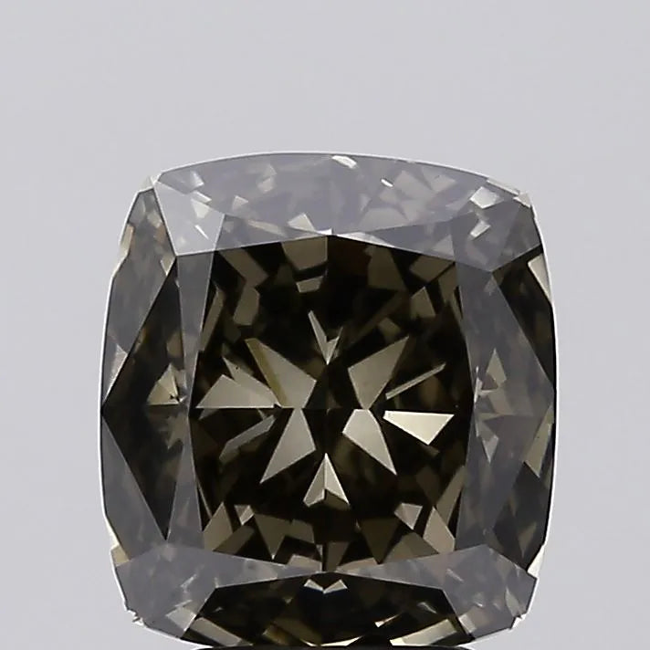 3.36ct Cushion modified Lab Grown Diamond (Colour Fancy Deep Gray, Clarity VS1, IGI Certified)
