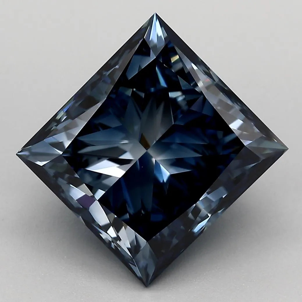 5.08ct Princess Lab Grown Diamond (Colour Fancy Deep Blue, Clarity VS1, Cut GD, IGI Certified)