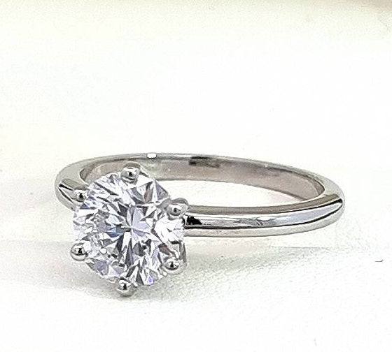 IGI, D/VVS2, 1.58 Carat Round Cut Diamond & Platinum Engagement Ring! Lab Grown!