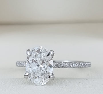 2.30 Carat Oval Cut Diamond Engagement Ring - Lab Grown!