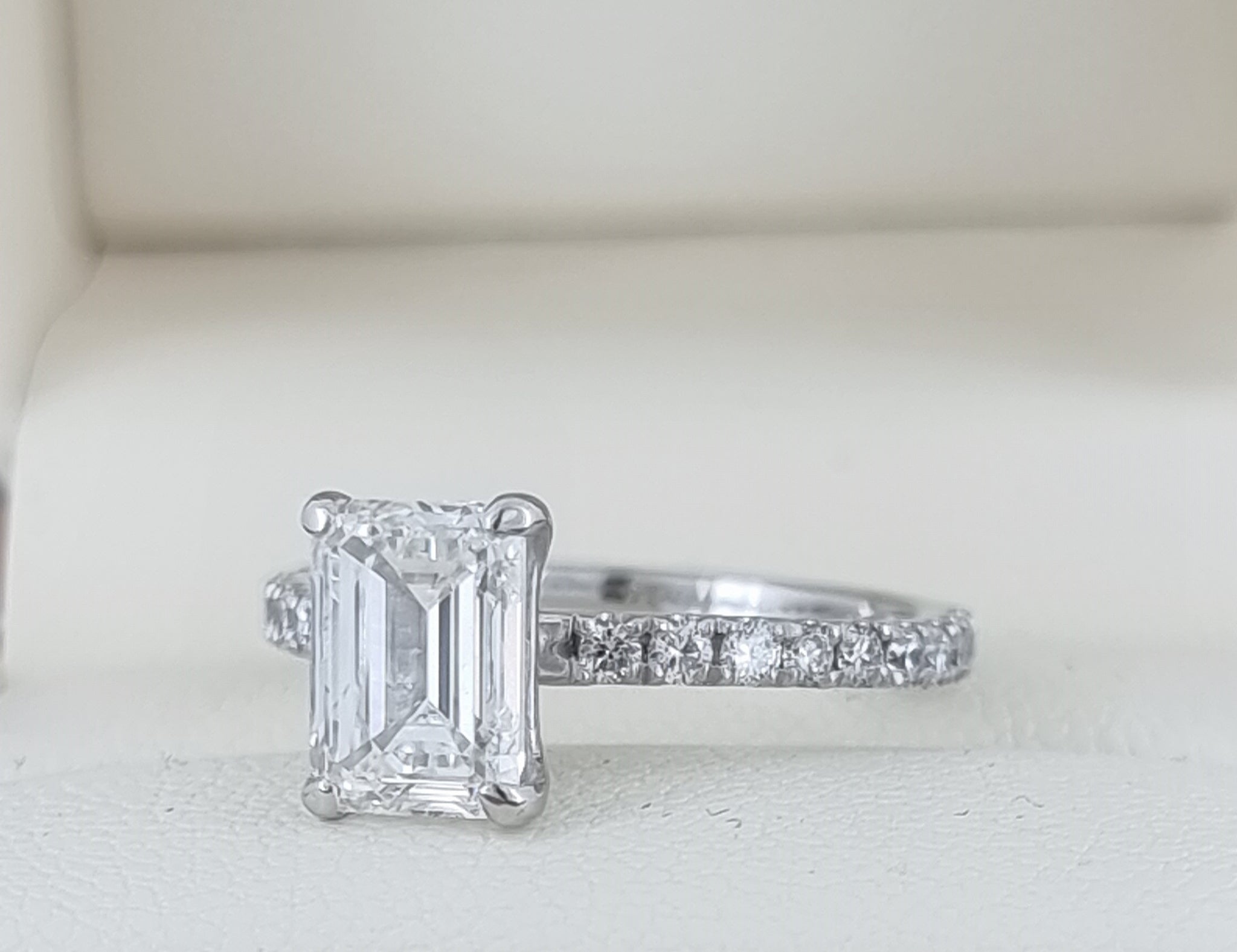 Stunning 2.57 Carat Emerald Cut Diamond Engagement Ring - Lab Grown!