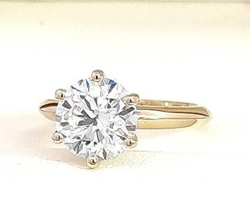 Near $10K - 2.61 Carat Round Cut, LG Diamond Engagement Ring - D VVS2 Ideal Cut