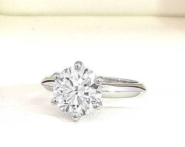 $10K - 2.55 Carat Round Cut, LG Diamond Engagement Ring - D VVS2 Ideal Cut