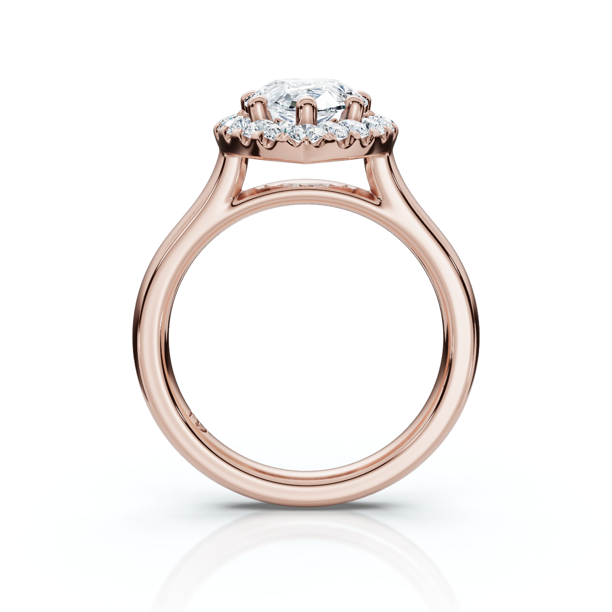 18K/Platinum Pear Cut Halo