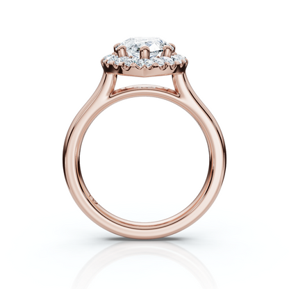 18K/Platinum Pear Cut Halo