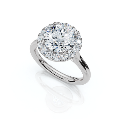 18K/Platinum Round Cut Halo