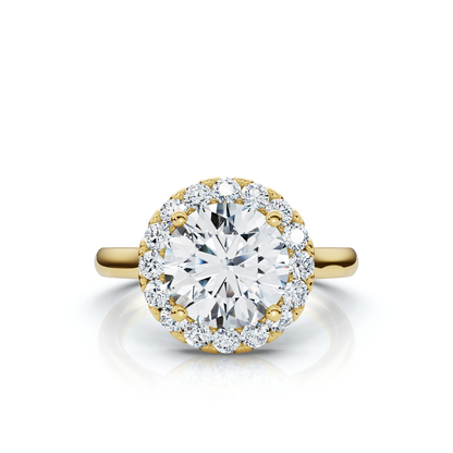 18K/Platinum Round Cut Halo