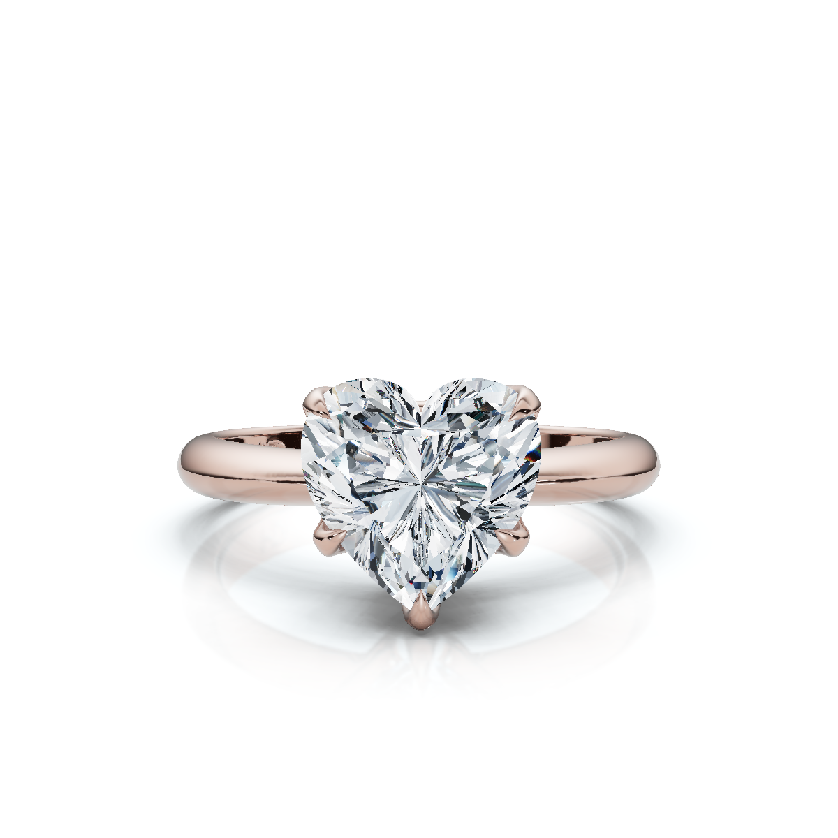 18K/Platinum Heart Cut Knife Edge