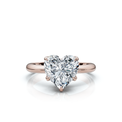 18K/Platinum Heart Cut Knife Edge