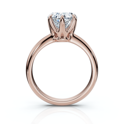 18K/Platinum Heart Cut Knife Edge