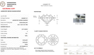 $8K Value - 2.07 Carat Round Cut, LG Diamond Engagement Ring - E Colour Ideal Cut