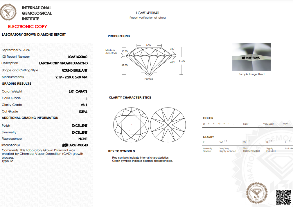 Huge 3 Carat, 'IDEAL' Cut Diamond Engagement Ring - Solid Platinum Setting