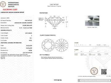 HUGE 4.09 Carat, Ideal Cut, E Colour Centre Diamond! 4.59 Cts TDW