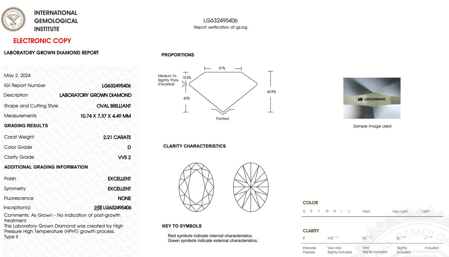 $8.2K - 2.21 Carat, Oval Cut, LG Diamond Engagement Ring - Stunning Hidden Halo