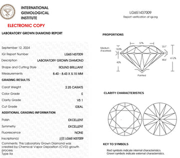 Breathtaking IGI, 2.53 Carat, E/VS1, 'IDEAL' Cut Diamond Engagement Ring