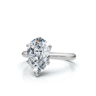 18K/Platinum Pear Cut Knife Edge