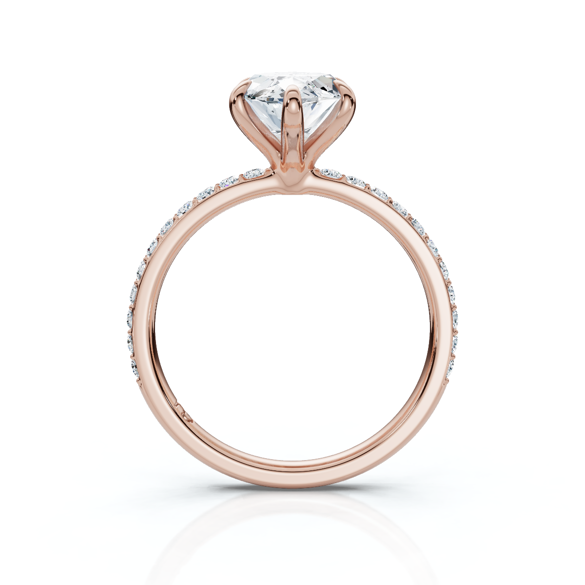 18K/Platinum Marquise Cut Accented "Petite"