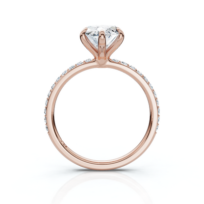 18K/Platinum Marquise Cut Accented "Petite"