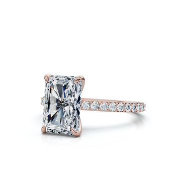 18K/Platinum Radiant Cut Accented 