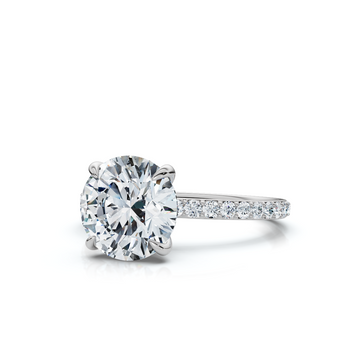 18K/Platinum Round Cut Accented 