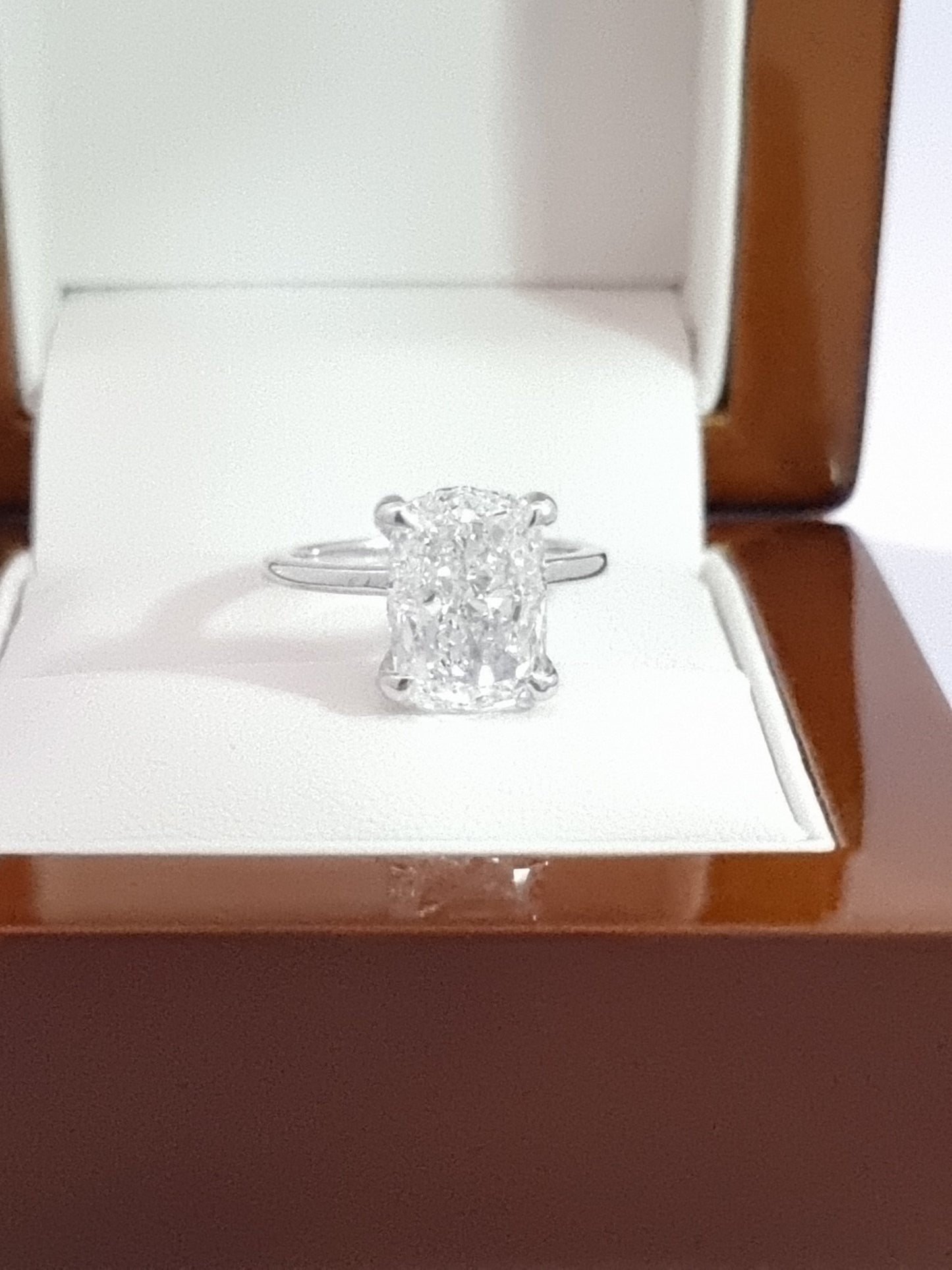 Attention Swifties! HUGE 5.05 Ct, Cushion Cut, LG Diamond & Hidden Halo Engagement Ring