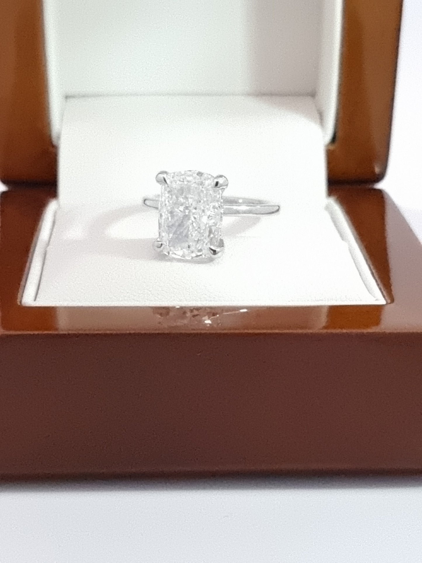 Attention Swifties! HUGE 5.05 Ct, Cushion Cut, LG Diamond & Hidden Halo Engagement Ring