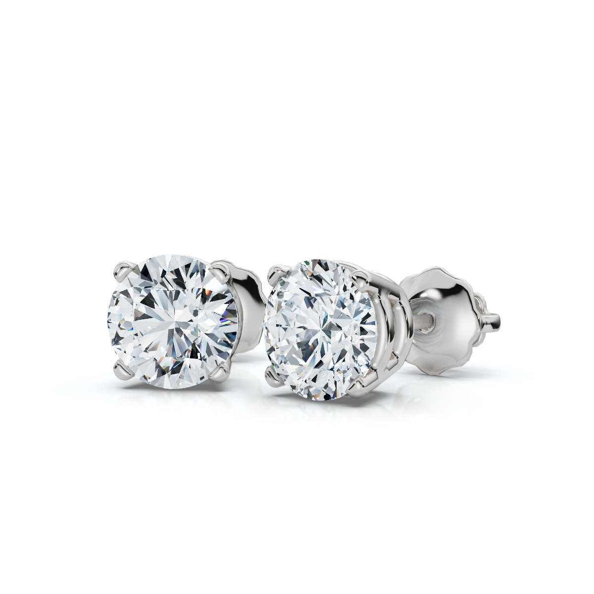 Captivating, IGI CERT, 18K, Lab Grown Diamond Studs: Select 1, 2 or 3 Carats