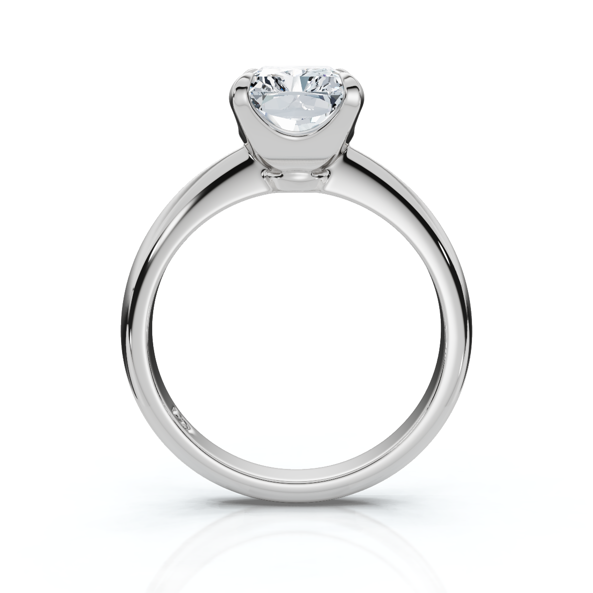 18K/Platinum Radiant Cut Knife Edge