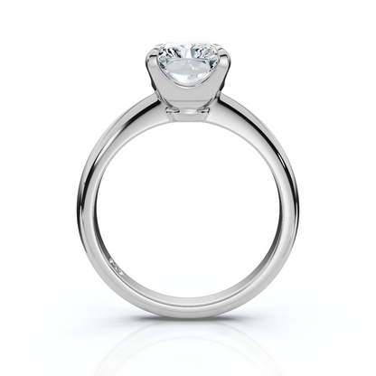 18K/Platinum Radiant Cut Knife Edge