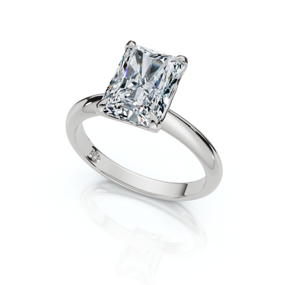 18K/Platinum Radiant Cut Knife Edge