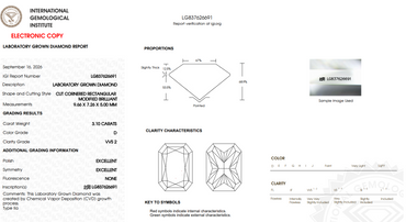 LIMITED OFFER: $5580 Value - 3.10 Carat Radiant Cut LG Diamond - IGI Certified D/VVS2