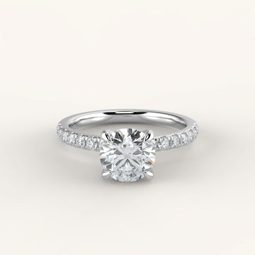 18K/Platinum Round Cut Accented