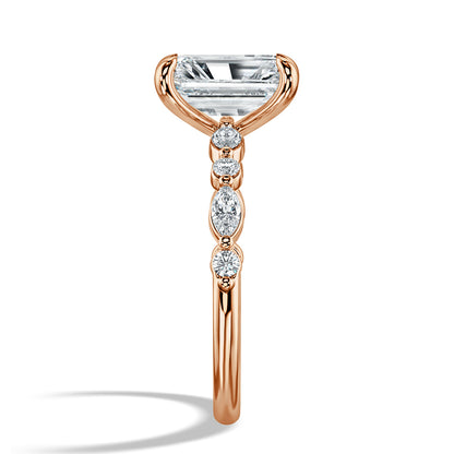2 Carat Radiant Cut with Marquise & Round Accents