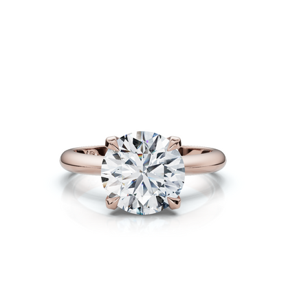 18K/Platinum Round Cut Knife Edge