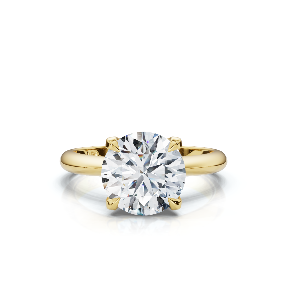 18K/Platinum Round Cut Knife Edge