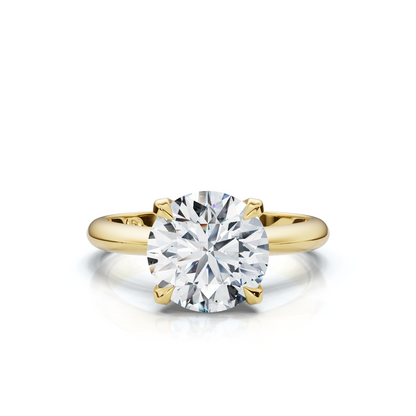 18K/Platinum Round Cut Knife Edge