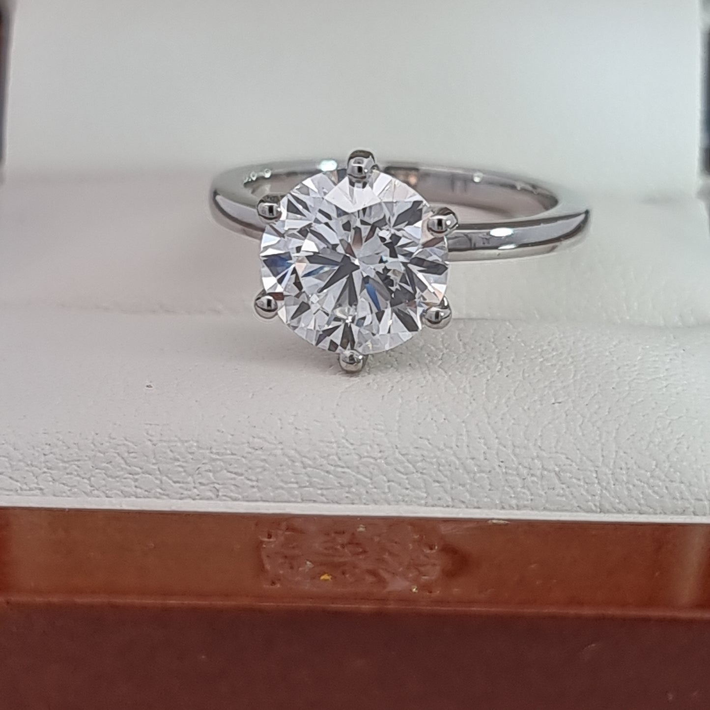 Save OVER 50%. BIG 3.03 Ct, D Colour, VVS2, LG Diamond in Solid Platinum Setting! “M”