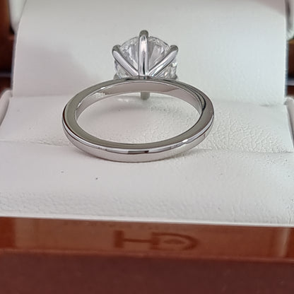 Save OVER 50%. BIG 3.03 Ct, D Colour, VVS2, LG Diamond in Solid Platinum Setting! “M”