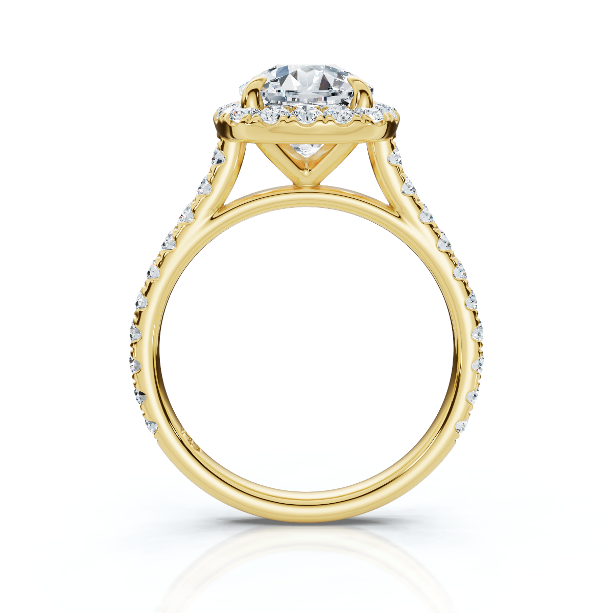 18K/Platinum Cushion Cut Accents & Halo